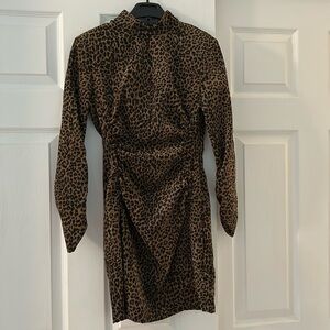 ZARA midi cheetah dress in XS
